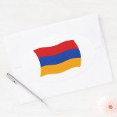 Armenien-Flaggenaufkleber Ovaler Aufkleber (Umschlag)