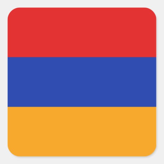 Armenien-Flaggenaufkleber Quadratischer Aufkleber (Vorderseite)