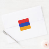 Armenien-Flaggenaufkleber Quadratischer Aufkleber (Umschlag)