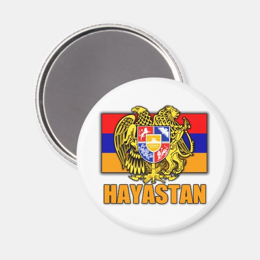 Armenien-Hayastan-Wappen Magnet (Vorderseite/Rückseite)