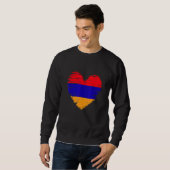 Armenien Herz armenische Flagge Armenischer Stolz Sweatshirt (Vorne ganz)