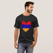 Armenien Herz armenische Flagge Armenischer Stolz T-Shirt (Vorne ganz)