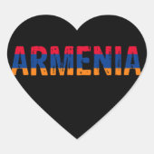 Armenien Herz-Aufkleber (Vorderseite)