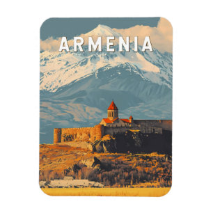 Armenien Illustration Reise Kunst Vintage Magnet