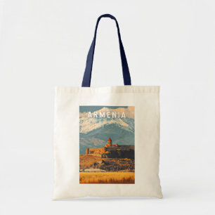 Armenien Illustration Reise Kunst Vintage Tragetasche
