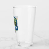 Armenien Illustration Retro-Abzeichen Glas (Links)