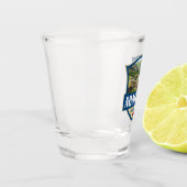Armenien Illustration Retro-Abzeichen Schnapsglas (Links)