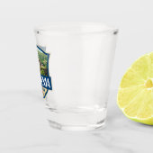 Armenien Illustration Retro-Abzeichen Schnapsglas (Rechts)