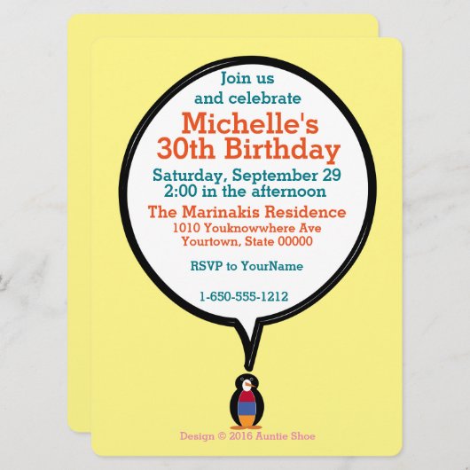 Armenien im Gespräch mit Penguin Personalisiert Einladung (Vorne/Hinten)