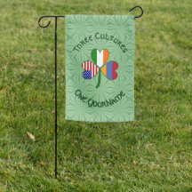 Armenien Irland USA Kleeblatt Flag personalisieren