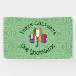 Armenien Irland USA Kleeblatt Flag personalisieren Banner