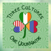 Armenien Irland USA Kleeblatt Flag personalisieren Fensteraufkleber (Blatt 3)