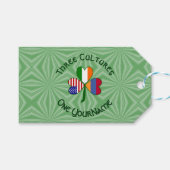 Armenien Irland USA Kleeblatt Flag personalisieren Geschenkanhänger (Vorderseite (Horizontal))