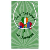 Armenien Irland USA Kleeblatt Flag personalisieren Kleine Geschenktüte (Rückseite)