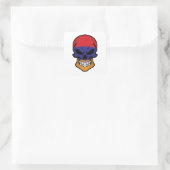 Armenien lächelt Schädelflagge Quadratischer Aufkleber (Tasche)