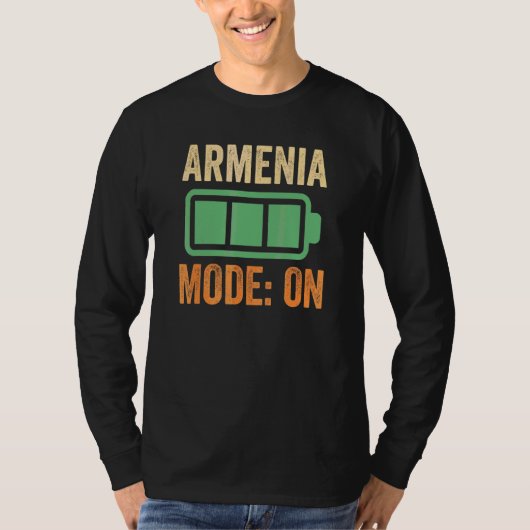 Armenien Modus Akku-Design T-Shirt (Vorderseite)