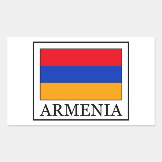 Armenien Rechteckiger Aufkleber (Vorderseite)