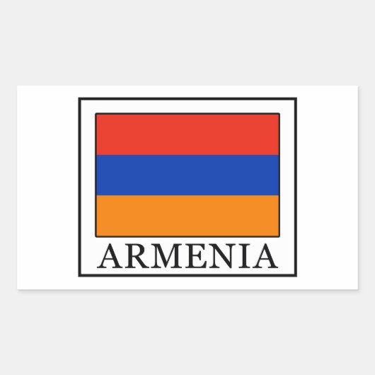 Armenien Rechteckiger Aufkleber (Vorderseite)