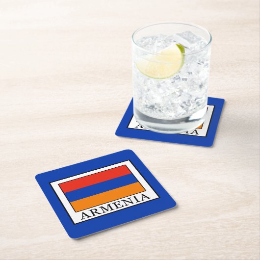 Armenien Rechteckiger Pappuntersetzer (Vor Ort)