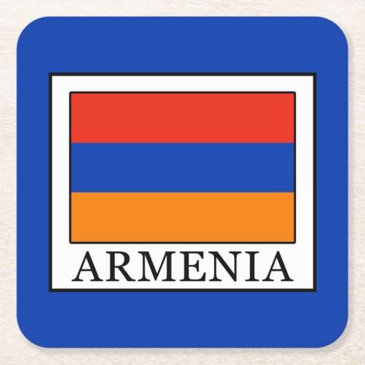 Armenien Rechteckiger Pappuntersetzer (Vorderseite)