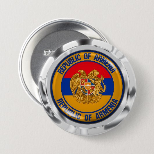 Armenien-Runde Button (Vorne & Hinten)