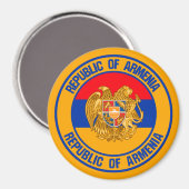 Armenien-Runde Magnet (Vorderseite/Rückseite)
