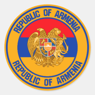 Armenien-Runde Runder Aufkleber