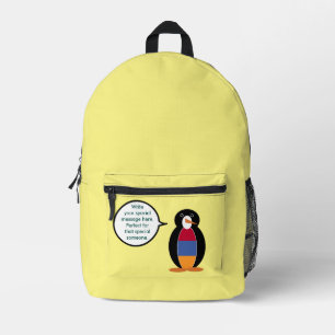 Armenien sprechende Ms Penguin Personalisiert  Bedruckter Rucksack