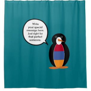 Armenien sprechende Ms Penguin Personalisiert Duschvorhang