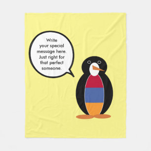 Armenien sprechende Ms Penguin Personalisiert  Fleecedecke