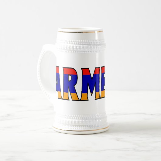 Armenien Stein Bierglas (Vorderseite Links)