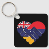 Armenien UK Flaggen Schlüsselanhänger (Vorderseite)