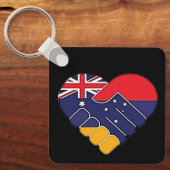 Armenien UK Flaggen Schlüsselanhänger (Vorderseite)