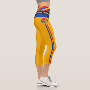 Armenien und Armenien - Flaggenmode, Fitness, Spor Capri Leggings