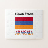 Armenien und Armenische Flagge Personalisiert Puzzle (Horizontal)