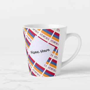 Armenien und armenische Flaggen-Kacheln personalis Milchtasse