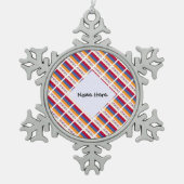 Armenien und armenische Flaggen mit Ihrem Namen Sn Schneeflocken Zinn-Ornament (Vorderseite)