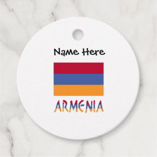 Armenien und personalisierte armenische Flagge  Geschenkanhänger