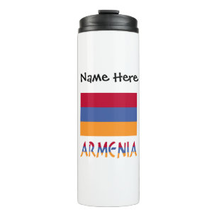 Armenien und personalisierte armenische Flagge  Thermosbecher