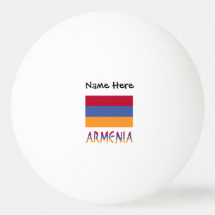 Armenien und personalisierte armenische Flagge  Tischtennisball