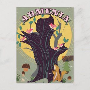 Armenien Vintage-Cartoon-Reiseposter Postkarte