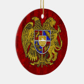 Armenien-Wappen auf Rot Keramikornament (Rechts)