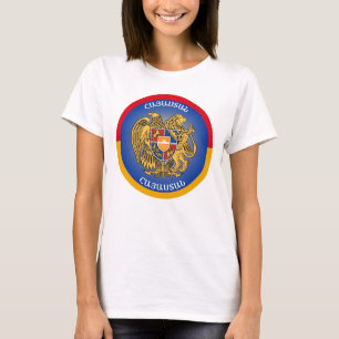 Armenien Wappen Kreisform T-Shirt