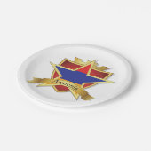 Armenien-Wappen Pappteller (Schrägansicht)