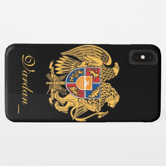 Armenien-Wappen personalisiert Case-Mate iPhone Hülle (Rückseite (Horizontal))