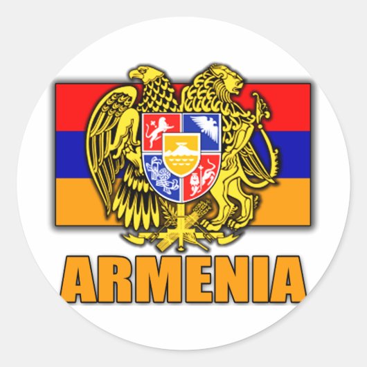 Armenienwappen Runder Aufkleber (Vorderseite)