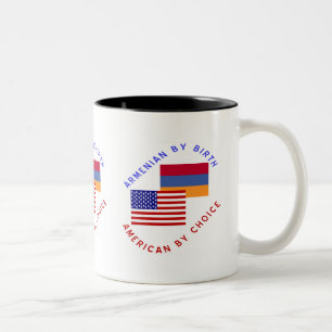 Armenier von Geburt, Amerikaner aus Wahl Zweifarbige Tasse
