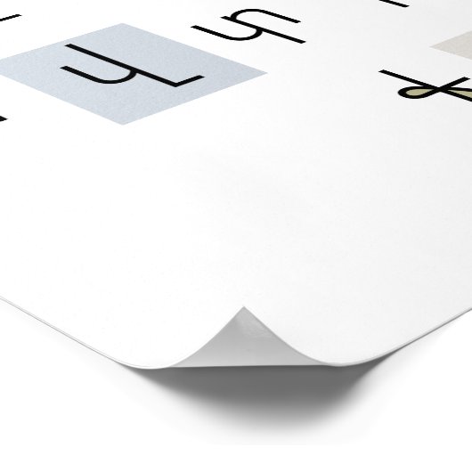 Armenisch-Alphabet, klassisch-östlich Poster (Ecke)