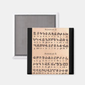 Armenisch-Alphabet Magnet (Vorderseite/Rückseite)