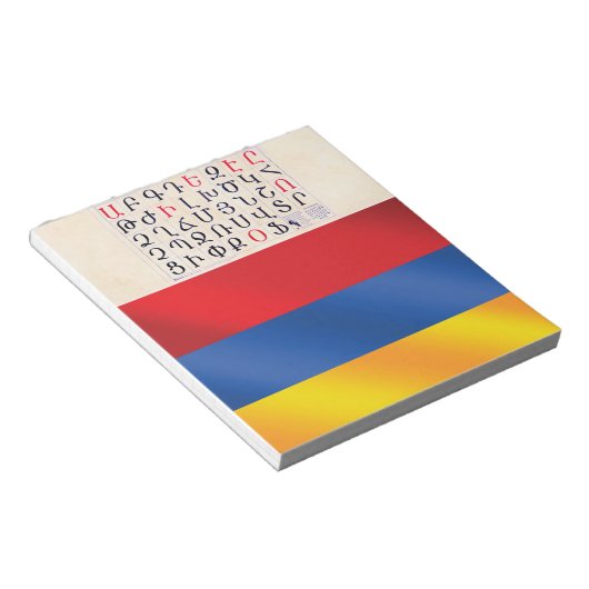 Armenisch Alphabet Notepad Notizblock (angewinkelt)